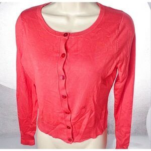 Express Boyfriend Button up Cardigan Sweater Coral Nwt